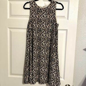 EUC Anne Klein Sleeveless Leopard Print Dress Size 10